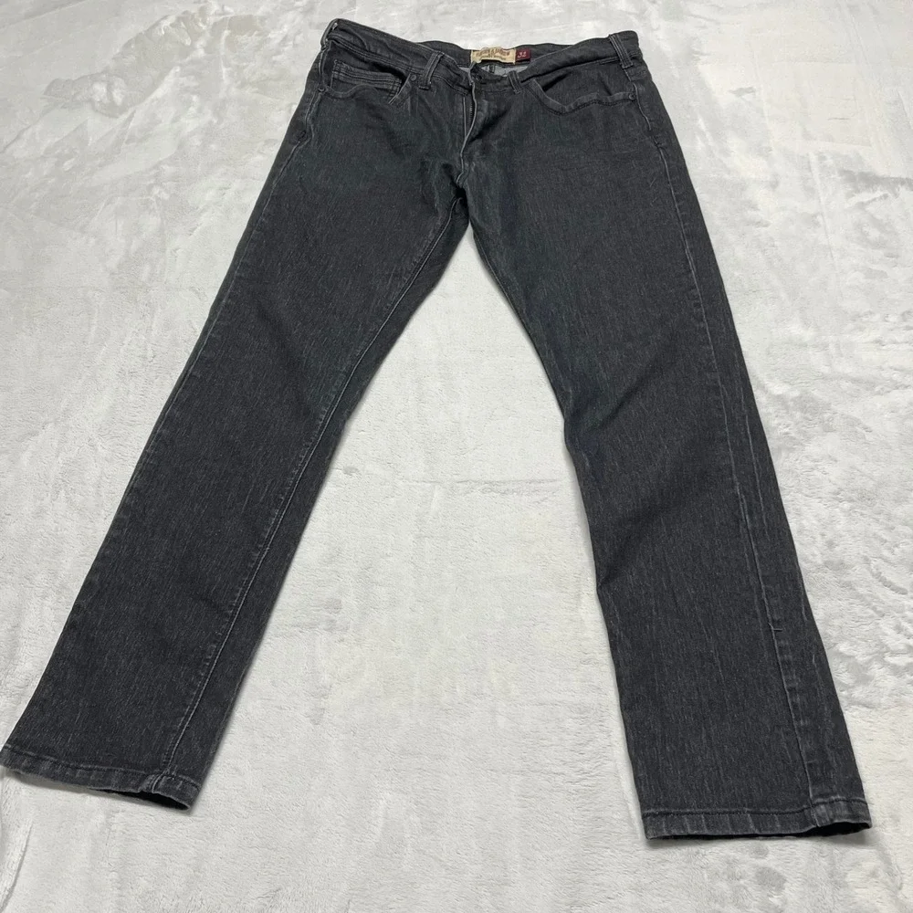 Hudson & Barrow NYC Mens Jeans 32x30 Black Stretch Embroidered Pockets